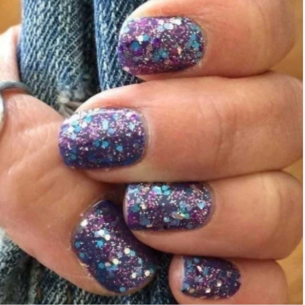 *Retired* Color Street: Mardi Gras | Blue Purple Teal Silver Glitter Party - Picture 9 of 15